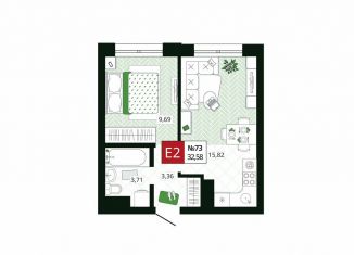 Продаю однокомнатную квартиру, 32.6 м2, Тула