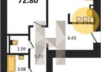 Продажа 2-ком. квартиры, 72.8 м2, Воронеж, переулок Здоровья, 90Г/1к1