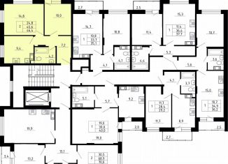 Продам 2-ком. квартиру, 45.6 м2, деревня Скотное, Рождественская улица, 2