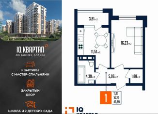 Продается однокомнатная квартира, 42.9 м2, Ярославль, Кавказская улица, 16