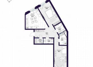 Продается 2-ком. квартира, 78.7 м2, Санкт-Петербург, метро Горный институт