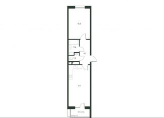 2-комнатная квартира на продажу, 49.1 м2, деревня Лобаново