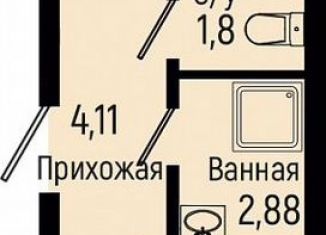Продается 1-ком. квартира, 32 м2, село Небуг