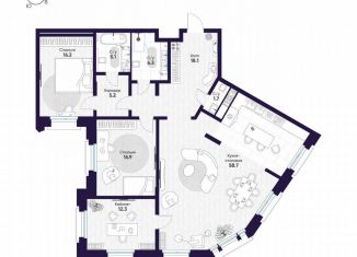 Продам 3-ком. квартиру, 140.5 м2, Санкт-Петербург, метро Горный институт