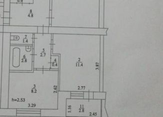 Продам трехкомнатную квартиру, 57.3 м2, Кропоткин, улица Морозова, 32