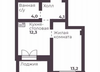 Продажа 1-ком. квартиры, 33.8 м2, Челябинск, Тракторозаводский район, проспект Ленина, 1