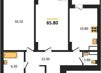 Продажа двухкомнатной квартиры, 65.8 м2, Воронеж, улица Урицкого, 137