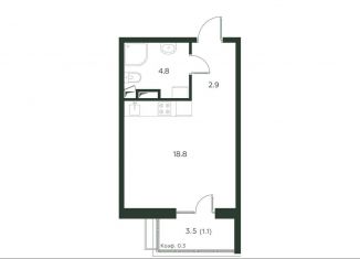 Продажа квартиры студии, 27.6 м2, деревня Лобаново