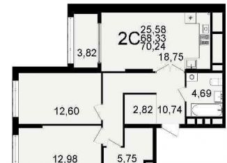 Продается однокомнатная квартира, 40.6 м2, Рязань