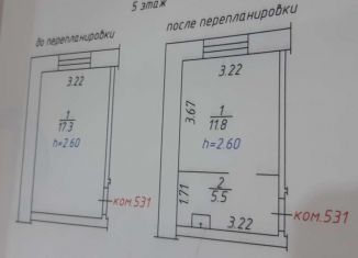 Продается комната, 17.3 м2, Красноярск, улица Ломоносова, 94А, Железнодорожный район