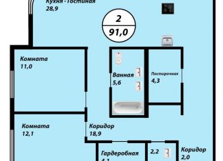 Продаю трехкомнатную квартиру, 91 м2, Екатеринбург, Печёрская улица, 6, ЖК На Некрасова