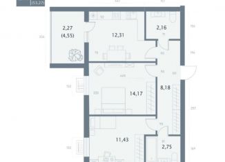 Продаю 2-ком. квартиру, 53 м2, Казань, Портовая улица, 37В, Вахитовский район