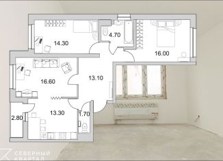 Продается 3-ком. квартира, 82.1 м2, Санкт-Петербург, улица Руднева, 14к2, ЖК Поэт