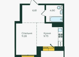 Продажа однокомнатной квартиры, 36.6 м2, Иркутск, улица Пискунова, 136, ЖК Семья