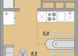 Продается однокомнатная квартира, 25.1 м2, Оренбург, жилой комплекс Осенний Лист, 1, ЖК Осенний Лист