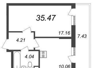 Продам 1-комнатную квартиру, 42.9 м2, Санкт-Петербург, Дачный проспект, муниципальный округ Княжево