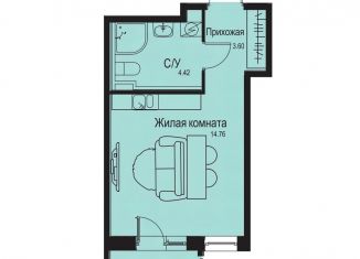 Продается квартира студия, 23.6 м2, деревня Новосергиевка