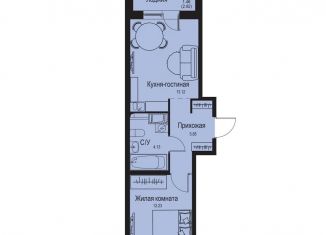 Продаю 1-комнатную квартиру, 36.8 м2, деревня Новосергиевка