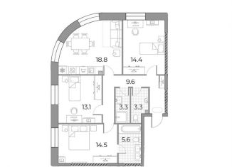 Продажа 4-ком. квартиры, 82.6 м2, Москва, улица Архитектора Щусева, 2к3, станция ЗИЛ