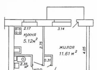 Однокомнатная квартира на продажу, 21 м2, Никольск, Ульяновская улица, 22