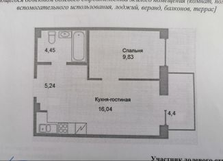 1-ком. квартира на продажу, 35.3 м2, деревня Борисовичи, улица Дмитрия Яковлева, 4, ЖК Панорама Холл