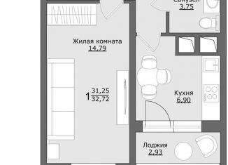 1-ком. квартира на продажу, 32.7 м2, Хотьково