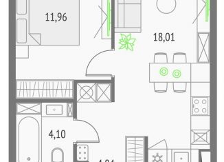 Продаю 1-комнатную квартиру, 38.9 м2, Москва, метро Бутырская