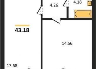 Продается однокомнатная квартира, 43.2 м2, Воронеж, Ленинский район, улица 9 Января, 68Л