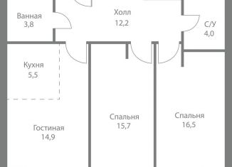 Продается 3-ком. квартира, 72.6 м2, Москва, станция Немчиновка