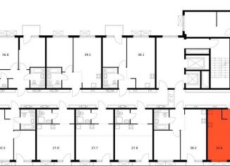 Продаю 1-ком. квартиру, 32.6 м2, Ленинградская область, Невская улица, 15к1