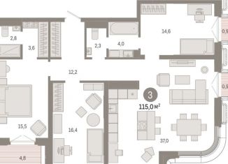 Продается 3-комнатная квартира, 115 м2, Екатеринбург, метро Площадь 1905 года, улица Некрасова, 8