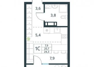 Продается квартира студия, 24.3 м2, Забайкальский край