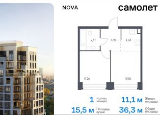 1-ком. квартира на продажу, 36.3 м2, Москва, метро Кутузовская, жилой комплекс Нова, к3