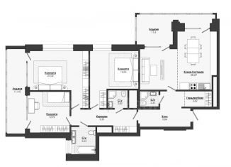 Трехкомнатная квартира на продажу, 125 м2, Москва, улица Виктора Маслова, 2, Даниловский район