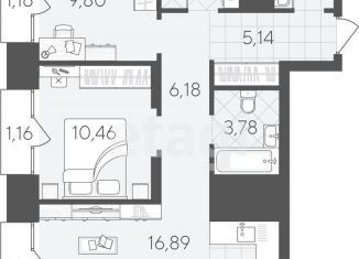 Продам 2-ком. квартиру, 64.5 м2, Тюменская область, Краснооктябрьская улица, 4Ак1