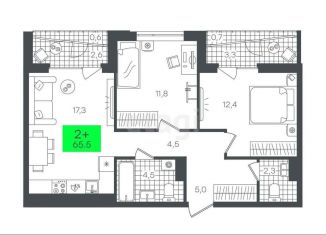 Продажа 2-ком. квартиры, 65.5 м2, Тюмень, улица Василия Малкова, 3