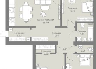 Продам 3-комнатную квартиру, 114.8 м2, Тюменская область, улица Тимофея Кармацкого, 5к1