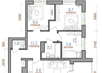 Продам 4-ком. квартиру, 63.6 м2, Иркутск, Ленинский округ, территория 1-й Ленинский квартал, 1