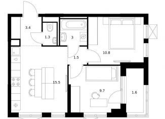 Продам 2-ком. квартиру, 46.8 м2, Татарстан