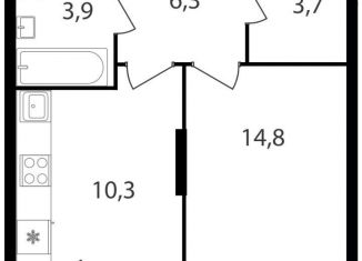 Продается 1-комнатная квартира, 40.3 м2, Москва, метро Лесопарковая