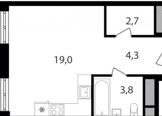 Квартира на продажу студия, 29.8 м2, Москва, метро Лесопарковая