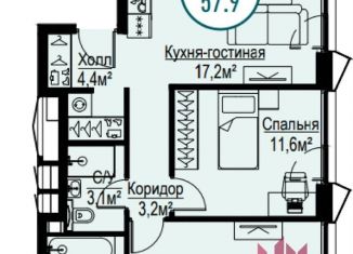 2-комнатная квартира на продажу, 58 м2, Москва, Волгоградский проспект, 32к12