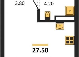 Продается квартира студия, 27.5 м2, Новосибирск, Тайгинская улица, с3