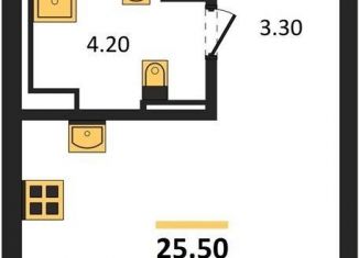 Продается квартира студия, 25.5 м2, Новосибирск, Тайгинская улица, с3