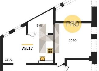 Продажа 2-ком. квартиры, 78.2 м2, Воронеж, набережная Чуева, 7