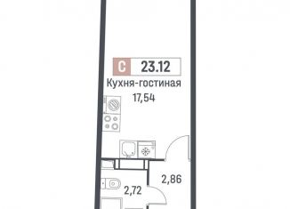 Продается квартира студия, 23.1 м2, Ленинградская область