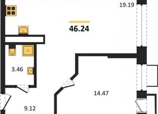 Продажа 1-ком. квартиры, 46.2 м2, Воронеж, Железнодорожный район, набережная Чуева, 7