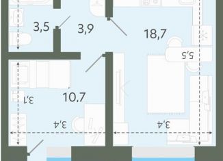 Продается однокомнатная квартира, 36.8 м2, Новосибирская область, Спортивная улица, 37