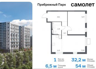 Продажа однокомнатной квартиры, 54 м2, село Ям, жилой комплекс Прибрежный Парк, 8.1