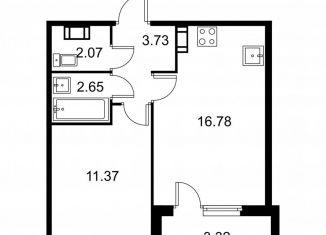 Продам 1-комнатную квартиру, 38.3 м2, Санкт-Петербург